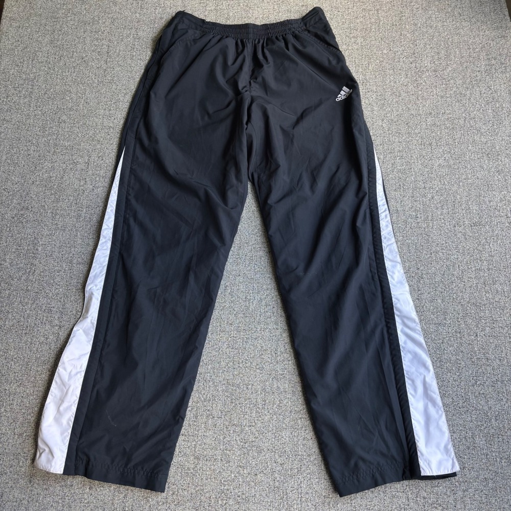 Adidas Pants M Black Equipment Vintage Baggy‎ Track Windbreaker Side Zip Away